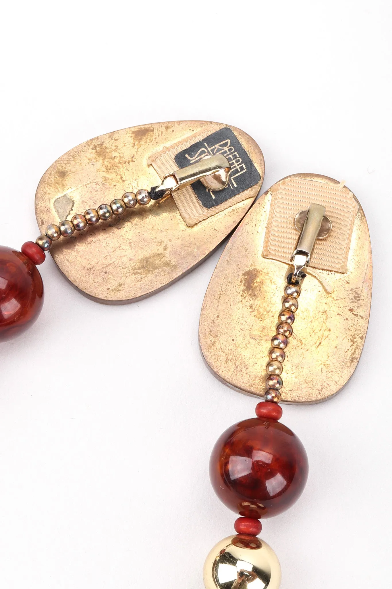 Wooden Tassel Drop Earrings