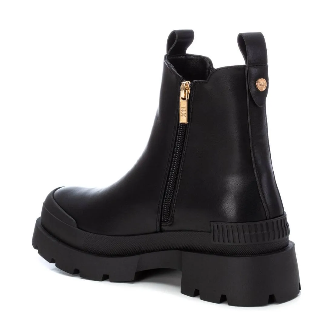 XTI Black Chunky Pull On Boots