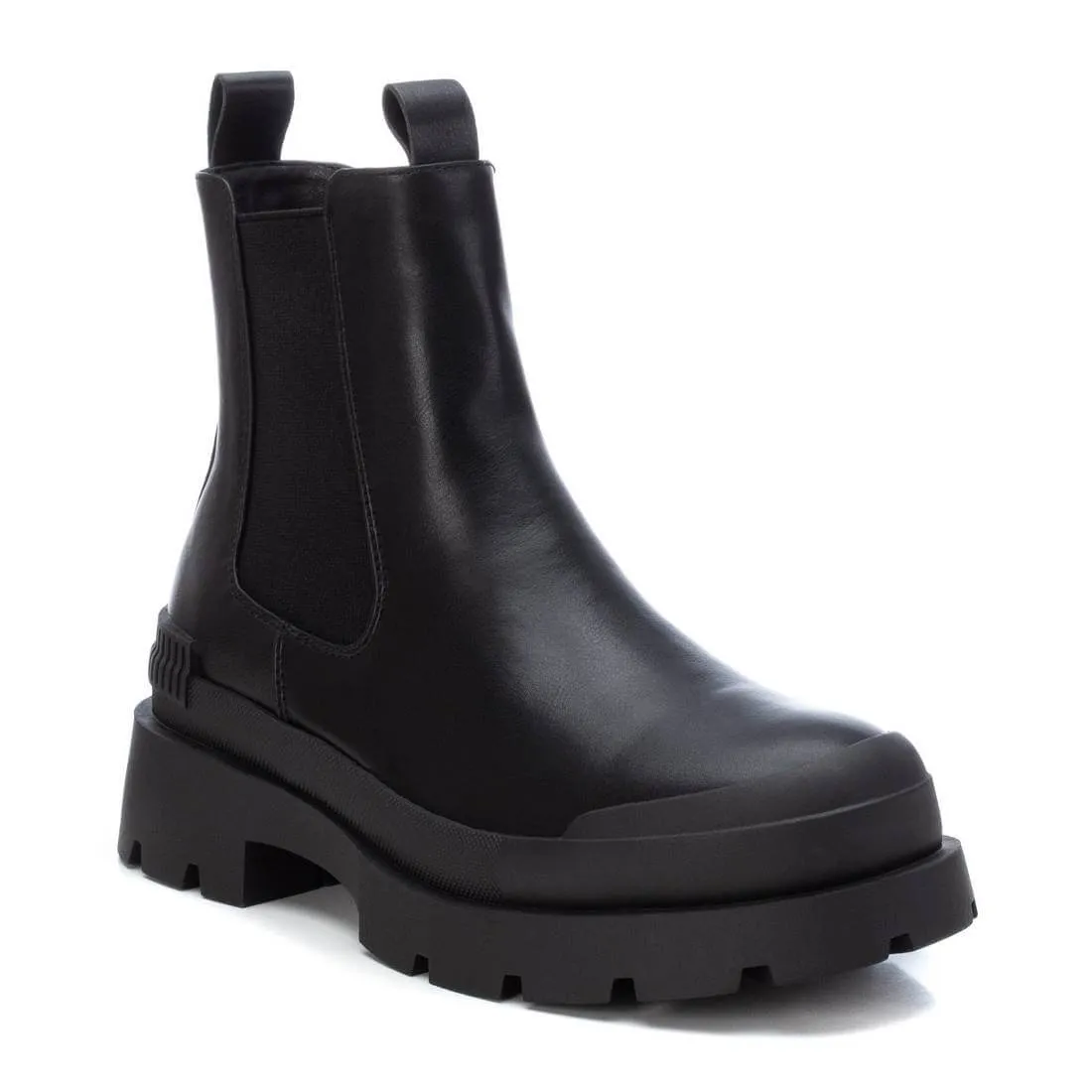 XTI Black Chunky Pull On Boots